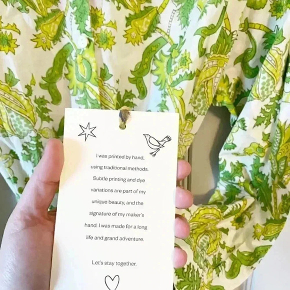 ALIX OF BOHEMIA Sawyer Chartreuse Drop Shoulder Button Shirt Dress, M, NWT $590 - Picture 8 of 13